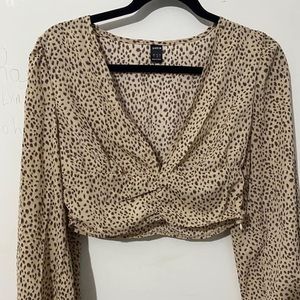 Cropped pattern top